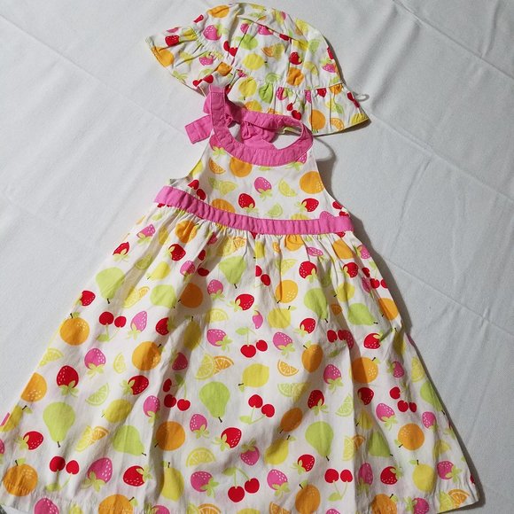 Gymboree Berry Sweet Vintage 18-24 Month Halter dress, diaper cov & Hat NWT Set. - Picture 1 of 3